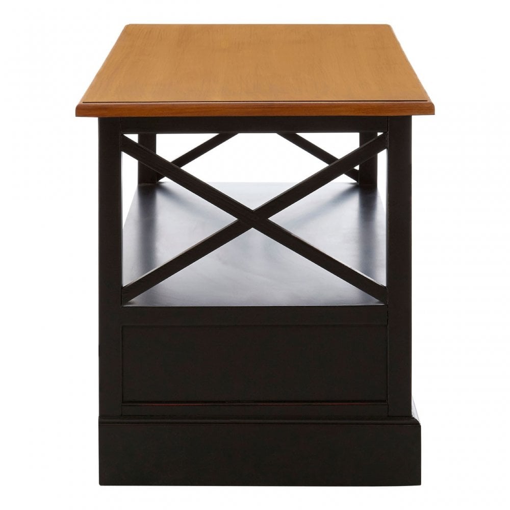 Virginia Coffee Table, Fir Wood Veneer, Paulownia Wood, Black