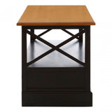 Virginia Coffee Table, Fir Wood Veneer, Paulownia Wood, Black