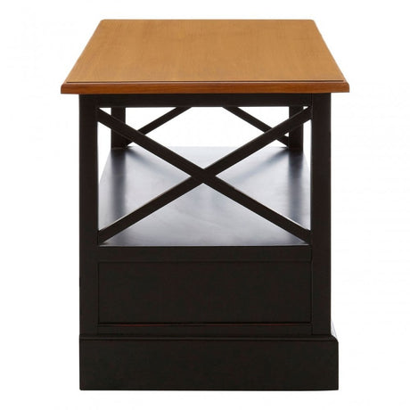 Virginia Coffee Table, Fir Wood Veneer, Paulownia Wood, Black