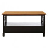 Virginia Coffee Table, Fir Wood Veneer, Paulownia Wood, Black