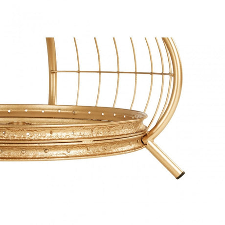 Oscar Champagne Gold Finish Coffee Table, Glass, Iron, Champagne