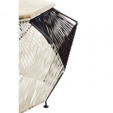 Temper Black and Silver Coffee Table, Mango Wood, Black