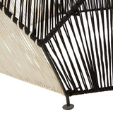 Temper Black and Silver Coffee Table, Mango Wood, Black