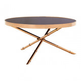 Camperian 3 Leg Coffee Table, Stainless Steel, Glass, Gold