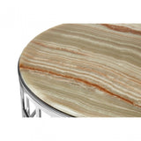 Artefacto Onyx Stone Coffee Table, Onyx Stone, Stainless Steel, Natural