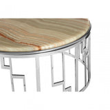 Artefacto Onyx Stone Coffee Table, Onyx Stone, Stainless Steel, Natural