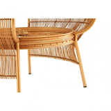 Oscar Gold Finish Table, Bamboo, Glass, Iron, Gold
