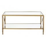 Hushie Coffee Table, Aluminium, Brass, Glass, Iron, Mirrored Glass, Stainless Steel, Brass