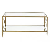 Hushie Coffee Table, Aluminium, Brass, Glass, Iron, Mirrored Glass, Stainless Steel, Brass