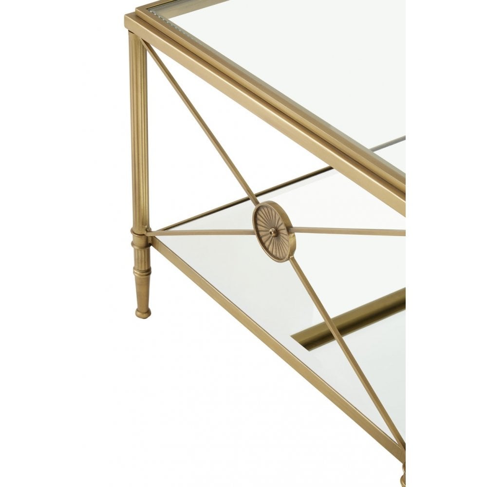 Hushie Coffee Table, Aluminium, Brass, Glass, Iron, Mirrored Glass, Stainless Steel, Brass