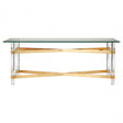 Kirsti Coffee Table, Steel, Tempered Glass, Multi-Coloured