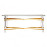 Kirsti Coffee Table, Steel, Tempered Glass, Multi-Coloured