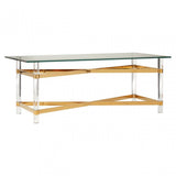 Kirsti Coffee Table, Steel, Tempered Glass, Multi-Coloured
