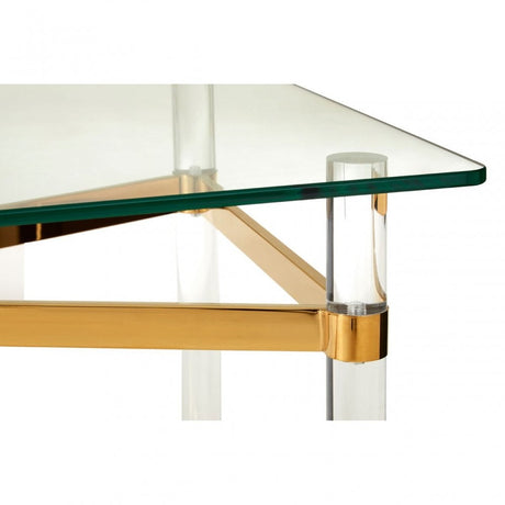 Kirsti Coffee Table, Steel, Tempered Glass, Multi-Coloured
