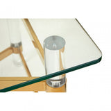 Kirsti Coffee Table, Steel, Tempered Glass, Multi-Coloured