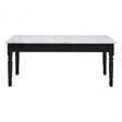 Henley Coffee Table, Marble, Pine Wood, Black