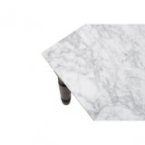 Henley Coffee Table, Marble, Pine Wood, Black