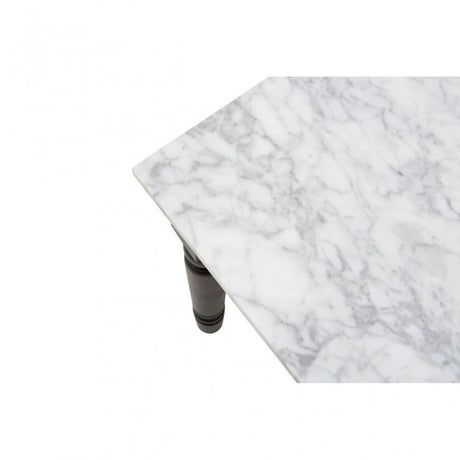 Henley Coffee Table, Marble, Pine Wood, Black