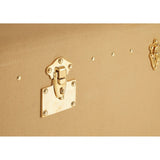 Columbus Leather Trim Canvas Coffee Table, Canvas, Mango Wood, Natural