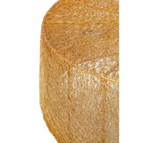 Tempura Iron Coffee Table with Gold Finish, Iron, Gold