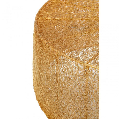 Tempura Iron Coffee Table with Gold Finish, Iron, Gold