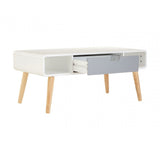 Danny Coffee Table, Wood, Pine Wood, White