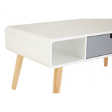 Danny Coffee Table, Wood, Pine Wood, White