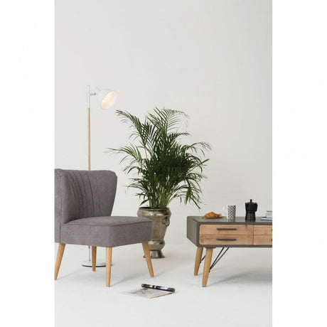 Unity Coffee Table with Six Drawers, Fir Wood, Fir Wood Veneer, Iron, Natural