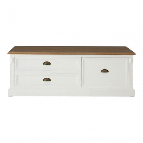 Hardwick Low Coffee Table, Fir Wood Veneer, White