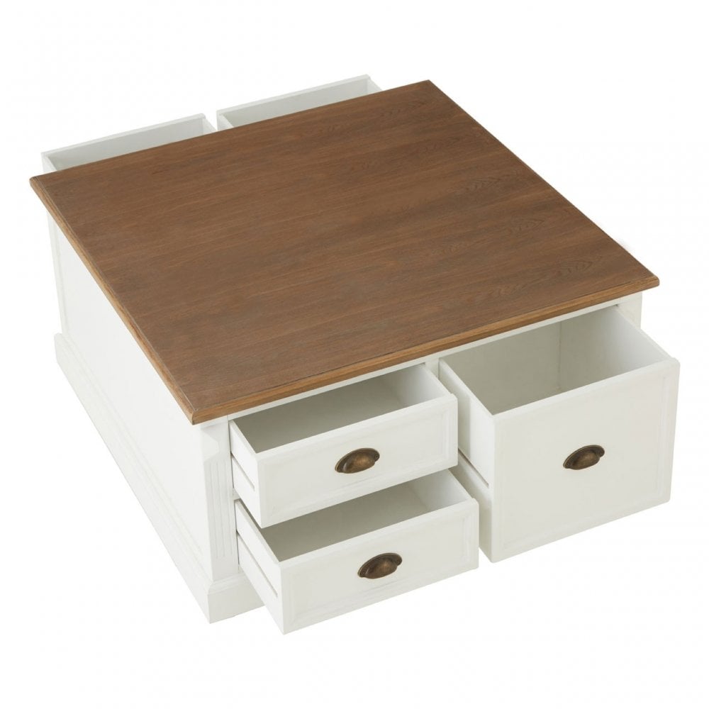 Hardwick Coffee Table, Fir Wood Veneer, White