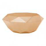 Enrich Rose Gold Diamond Cut Coffee Table, Stainless Steel, Rose Gold