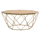 Enrich Coffee Table, Tempered Glass, Bronze