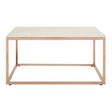 Enrich Square Rose Gold Coffee Table, Marble, Rose Gold