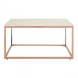 Enrich Square Rose Gold Coffee Table, Marble, Rose Gold