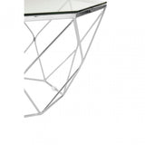 Enrich Tempered Glass Chrome Coffee Table, Tempered Glass
