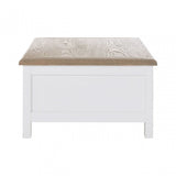 Townhouse 2 Drawer Coffee Table, Oak Wood, Veneer, Birchwood, White