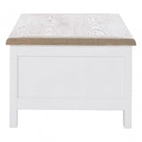 Townhouse 2 Drawer Coffee Table, Oak Wood, Veneer, Birchwood, White