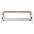 Chiswick Coffee Table, Oak Wood, Stainless Steel