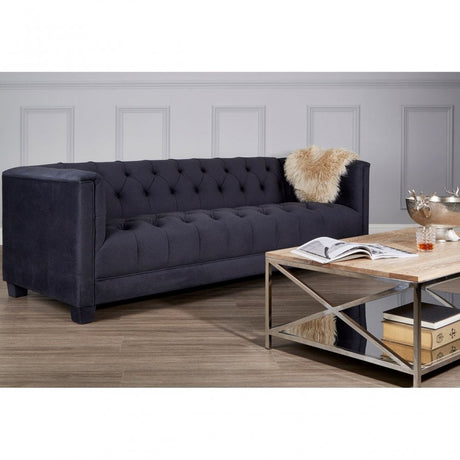 Chiswick Coffee Table, Oak Wood, Stainless Steel
