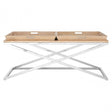 Holland Park Coffee Table, Oak Veneer, Oak Wood, Stainless Steel