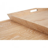Holland Park Coffee Table, Oak Veneer, Oak Wood, Stainless Steel