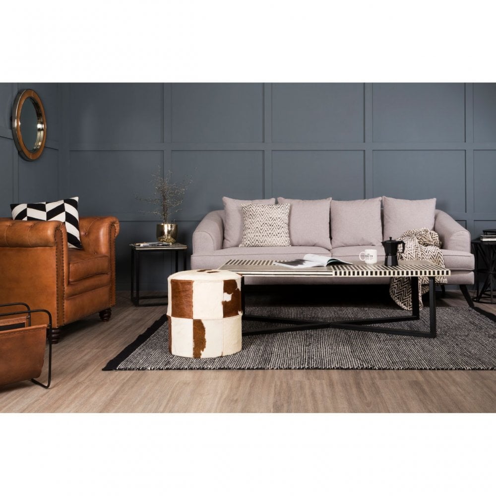 Wulah Coffee Table, Buffalo Bone, Black