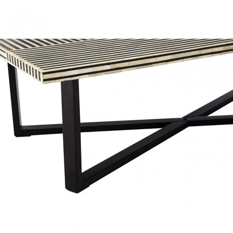 Wulah Coffee Table, Buffalo Bone, Black