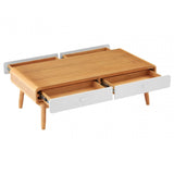 Malmo Coffee Table, Wood, Oak Veneer, Oak Wood, White