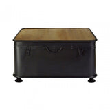 Ranch Foundry Style Coffee Table, Fir Wood, Black
