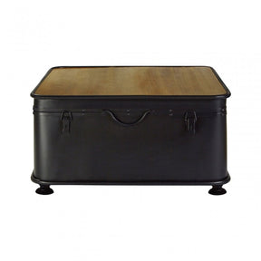 Ranch Foundry Style Coffee Table, Fir Wood, Black