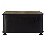 Ranch Foundry Style Coffee Table, Fir Wood, Black