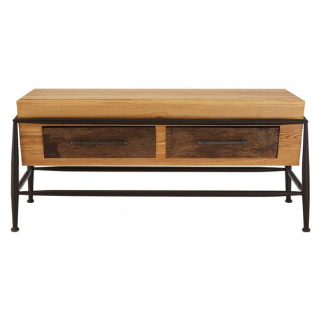 Ranch Foundry Style Coffee Table, Ash Wood