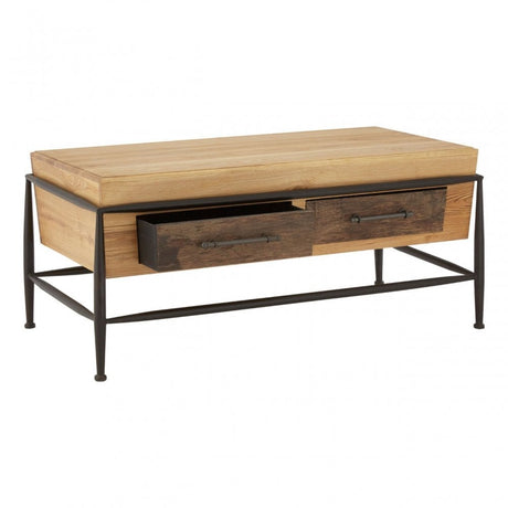 Ranch Foundry Style Coffee Table, Ash Wood