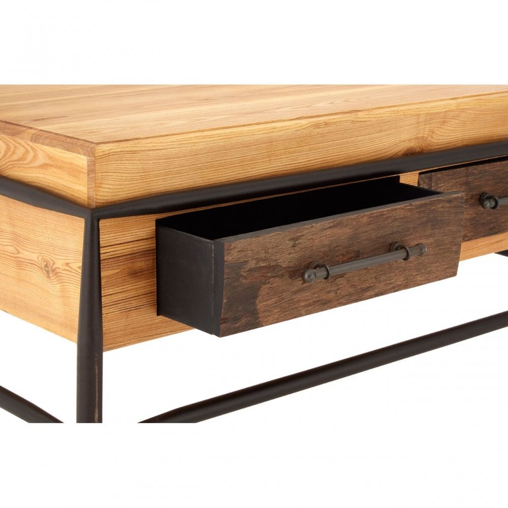 Ranch Foundry Style Coffee Table, Ash Wood